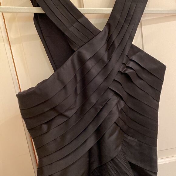 BCBG Max Azria black wrapped cocktail dress - Picture 3 of 5